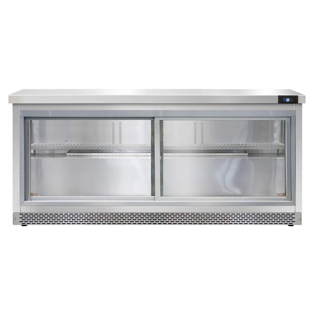 Three Section Work Top Refrigerator 72" W by Continental Refrigerator – Model SW72-SGD-FB