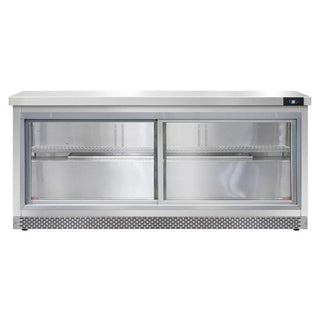 Three Section Work Top Refrigerator 72" W by Continental Refrigerator – Model SW72-SGD-FB