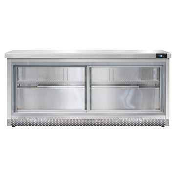Three Section Work Top Refrigerator 72" W by Continental Refrigerator – Model SW72-SGD-FB