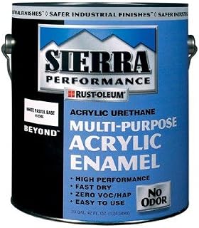 Rust-Oleum Sierra Performance Beyond 0 VOC Acrylic Enamel, Gloss White Pastel Base Gal Can, Lot of 2
