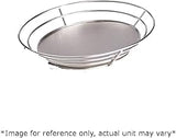 G.E.T. 4-83850 Basket with Raised Solid Base, Stainless Steel, 11-1/4" x 8-1/4" x 2-1/4", Oval, Case of 12