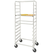 Pan Rack for 12 Pans Side Load Bun Aluminum - 28" L x 18" W x 70" H by HUBERT – Aluminum, Grey, Model 413AC