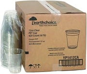 EARTHCHOICE RPET 12 oz B Size Cold Drink Cup - Clear, 354.89 ml, Reusable, BPA-free, for Home, Travel, Cold Drinks