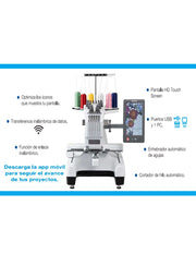 Entrepreneur PR680W 6 Needle Multi Embroidery Machine by Brother – Plastic Stainless Steel, White, Model SAPR6BOOK