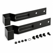 Black Stainless Steel Speed Rail Hanger by Glownary – 7.75 Inches X 1.06 Inches, Stainless Steel, Silver, Pack of 2, Model 522sprkms