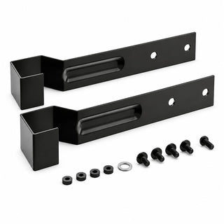 Black Stainless Steel Speed Rail Hanger by Glownary – 7.75 Inches X 1.06 Inches, Stainless Steel, Silver, Pack of 2, Model 522sprkms