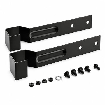 Black Stainless Steel Speed Rail Hanger by Glownary – 7.75 Inches X 1.06 Inches, Stainless Steel, Silver, Pack of 2, Model 522sprkms