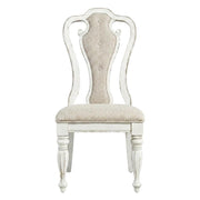 Chenille-Upholstered Side Chair Set of by Starlight Canyon Home – Solid + Manufactured Wood, White