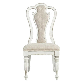 Chenille-Upholstered Side Chair Set of by Starlight Canyon Home – Solid + Manufactured Wood, White