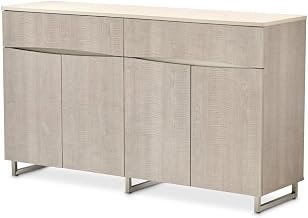 Michael Amini Marin Sideboard Greige, Modern Black Storage Cabinet with Durable Construction, Spacious Interior, and Versatile Design for Living Room and Dining Area