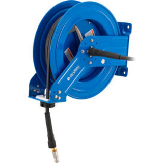 Global Industrial Spring Retractable Steel Hose Reel w/ 1/2" x 50'L Hose – 300 PSI