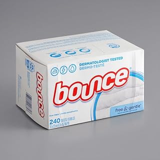Procter & Gamble PGC55312CT Free & Gentle Fabric Softener Dryer Sheets - 240 Per Sheet - Case of 4