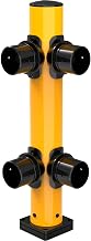 Global Industrial Corner Post for Protective Plastic Guard Rails, 42"H, Yellow