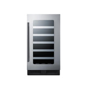 Summit 18” Built-In Wine Cellar by Summit Appliance – 18", 2.9 cubic_feet, wood, Stainless Steel, Model CL18WC