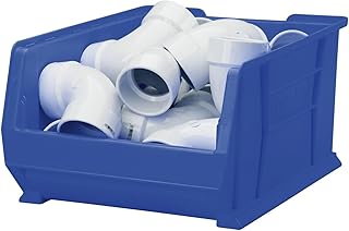 Akro-Mils 30288 Super-Size AkroBins Plastic Storage Bins, Space-Saving Stackable Bins for Garage, Classroom, Warehouse Organization, 24" L x 16" W x 11" H, Blue, 1-Pack