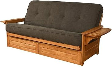 Starlight Canyon Home Orange Futons with 100% Polyester Fabric, Sturdy Frame, 82-Inch Length, Comfortable Seating for Modern Living Spaces