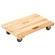 Hardwood Dolly with Solid Deck by Global Industrial – 36.5"L x 24"W x 5"H, Wood, Brown, Model 952156