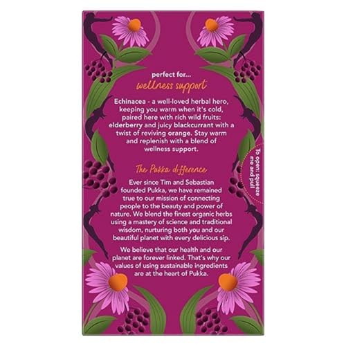 Pukka 20 Count (Pack of 4) / Elderberry & Echinacea / 4 Herbal