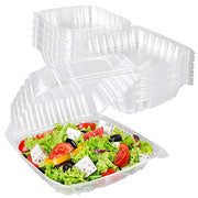 Stock Your Home 8" x 8" - 25 Count / Clear / 1 Clamshell Take Out Containers