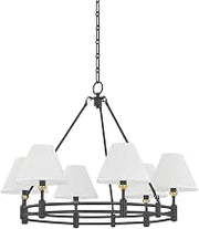 Hudson Valley Lighting MDS1800-AGB/DB Howard - 6 Light Chandelier - 23 Inches Tall and 32.75 Inches Wide - Aged Brass/Distressed Bronze