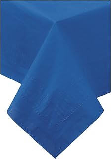 Hoffmaster 220422 Tissue/Poly Tablecover, 3 Ply, 54" Length x 54" Width, Navy (Case of 50)