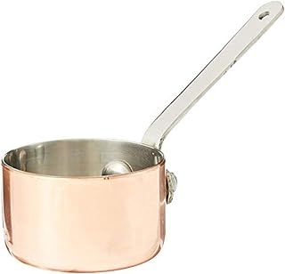 Winco Mini Sauce Pan, Copper | Artful single-serve, Heavy-duty, Riveted handle, Great for Entrees, Salads, Desserts and Appetizers