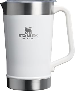 STANLEY Stay-Chill Pitcher 64 oz | Cold Water, Beer, and Drink Pitcher with Lid | Large Capacity Durable Beverage Container with Handle | Insulated Stainless Steel | BPA-Free