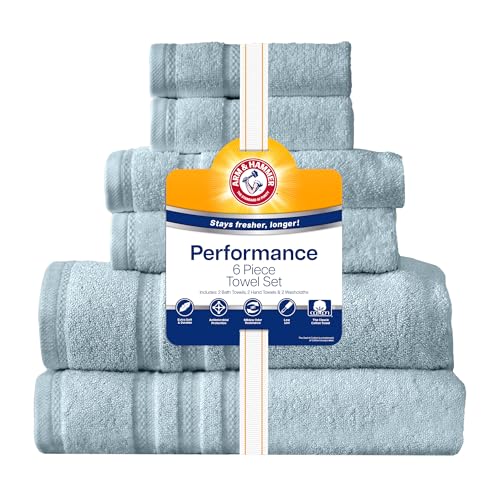 ARM & HAMMER Light Blue / Towel Set (Washcloths, Hand Towels, Bath Towels) / 1 Towel Sets