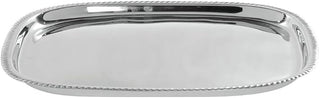 HUBERT Serving Tray with Gadroon Edge Stainless Steel Oblong - 17" L x 17" W x 3/4" H