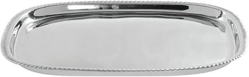HUBERT Serving Tray with Gadroon Edge Stainless Steel Oblong - 17" L x 17" W x 3/4" H