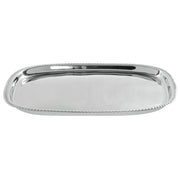 Serving Tray with Gadroon Edge Stainless Steel Oblong - 17" L x 17" W x 3/4" H by HUBERT – 17" x 17" x 0.8", Stainless Steel, Silver, Model TR06203188
