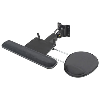 Folding Keyboard & Mouse Tray for Orbit Workstation by Global Industrial – 18" x 20", Black, Model 250966