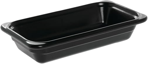 Emile Henry Ceradon 1/3 Size Black Ceramic Insert Pan - 12 1/2" L x 6 3/4" W x 2 1/2" D