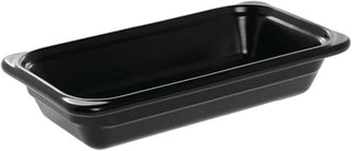 Emile Henry Ceradon 1/3 Size Black Ceramic Insert Pan - 12 1/2" L x 6 3/4" W x 2 1/2" D