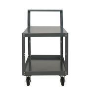 Two Shelf Unassembled Heavy Duty Service Cart by Global Industrial – 12-Gauge Powder Coated Steel, Gray, Model 752247