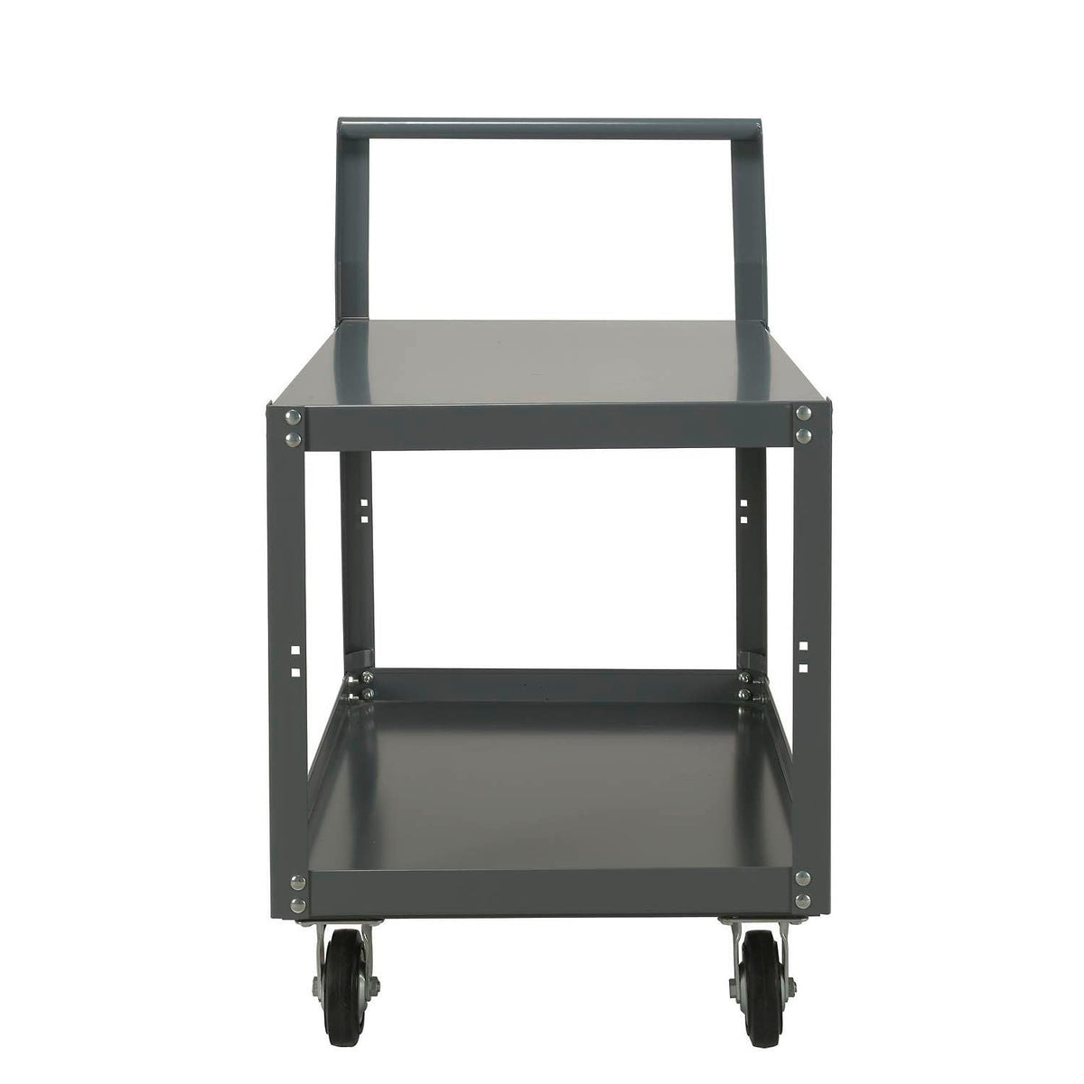 Two Shelf Unassembled Heavy Duty Service Cart by Global Industrial – 12-Gauge Steel, Gray, Model 752245