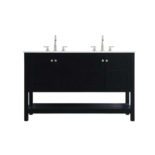 Theo Bathroom Vanity black by Lighting Design – Wood, Black, Model VF16454DBK