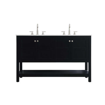 Theo Bathroom Vanity black by Lighting Design – Wood, Black, Model VF16454DBK