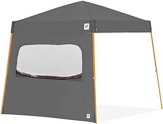 E-Z UP Single Sidewall with Screened Window, Fits 10' Angled Leg, Truss Clip Attachment, Gray (Canopy/SHELTER NOT Included)
