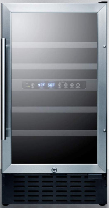 Summit 18” Wine Cellar by Summit Appliance – 18", 3.3 cubic_feet, Glass / Black, Model SWC182Z