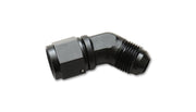 10An Female To -10An Male 45 Degree Swivel Adapter Fitting by Vibrant Performance – Stock, Aluminum, Black, Model 10774
