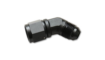 10An Female To -10An Male 45 Degree Swivel Adapter Fitting by Vibrant Performance – Stock, Aluminum, Black, Model 10774