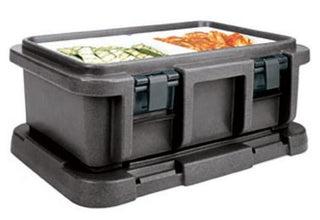 () Top-Load Food Pan Carrier - Ultra Pan Carrier by Cambro – 20-Quart, 12.0 inches, Plastic, Black, Model UPC160110