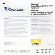 Kleenline Green Certified Foam Handwash – 1250 ml Refills | 4 Bottles/Case