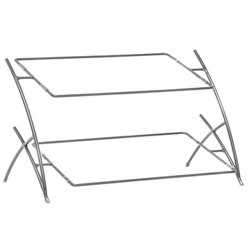 Buffet Stand Cake Stand 2-Tier Buffet - 28" L x 25" W x 14" H by HUBERT – Metal, Flint, Model 688640139344