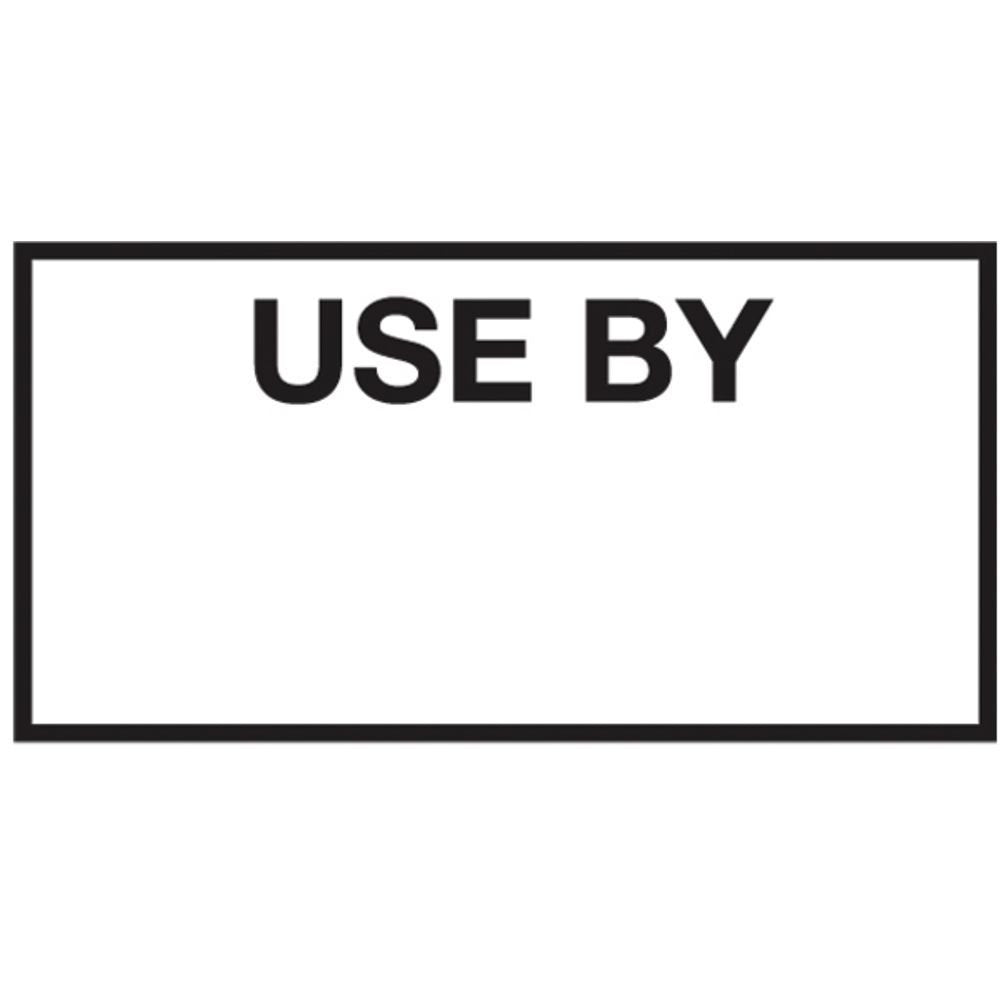 Monarch White Labels with Black Print Use by for 1110 1-Line Pricing Gun - 19mmL x 10mmH by RACO INDUSTRIES LLC – 19mm x 10mm, Paper, White, Pack of 16, Model FEB712