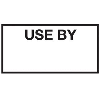 Monarch White Labels with Black Print Use by for 1110 1-Line Pricing Gun - 19mmL x 10mmH by RACO INDUSTRIES LLC – 19mm x 10mm, Paper, White, Pack of 16, Model FEB712