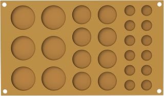 Silikomart Pois Silicone Decor Mold – 3D Geometric Accents for Pastry and Plating – 26 Cavities
