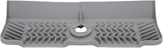 17.7-inch Silicone Faucet Pad (Gray) | Food-grade silicone, suitable for both kitchen and bathroom use, splash-proof and water-draining