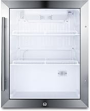Summit Compact Beverage Center; Stainless Steel - SCR314L | 2.1 cu.ft. Capacity, Commercially Approved, Glass Door